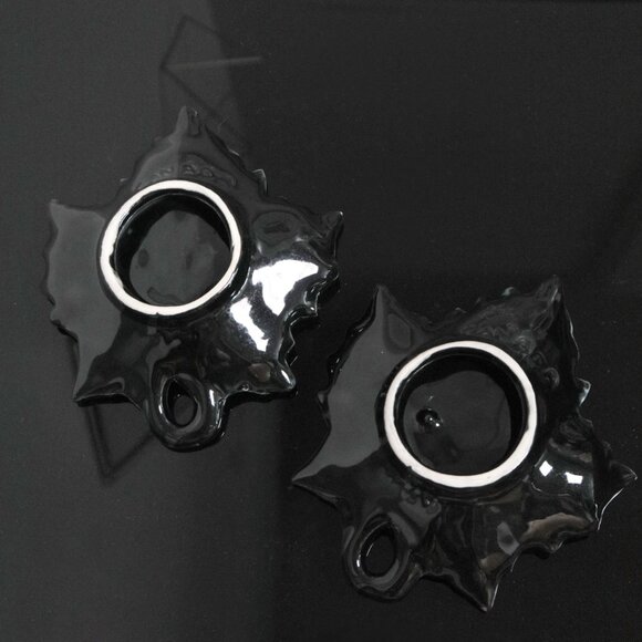 Vintage Pair of BLUE MOUNTAIN POTTERY Drip Glaze Maple Leaf Canada Dishes - Picture 5 of 8